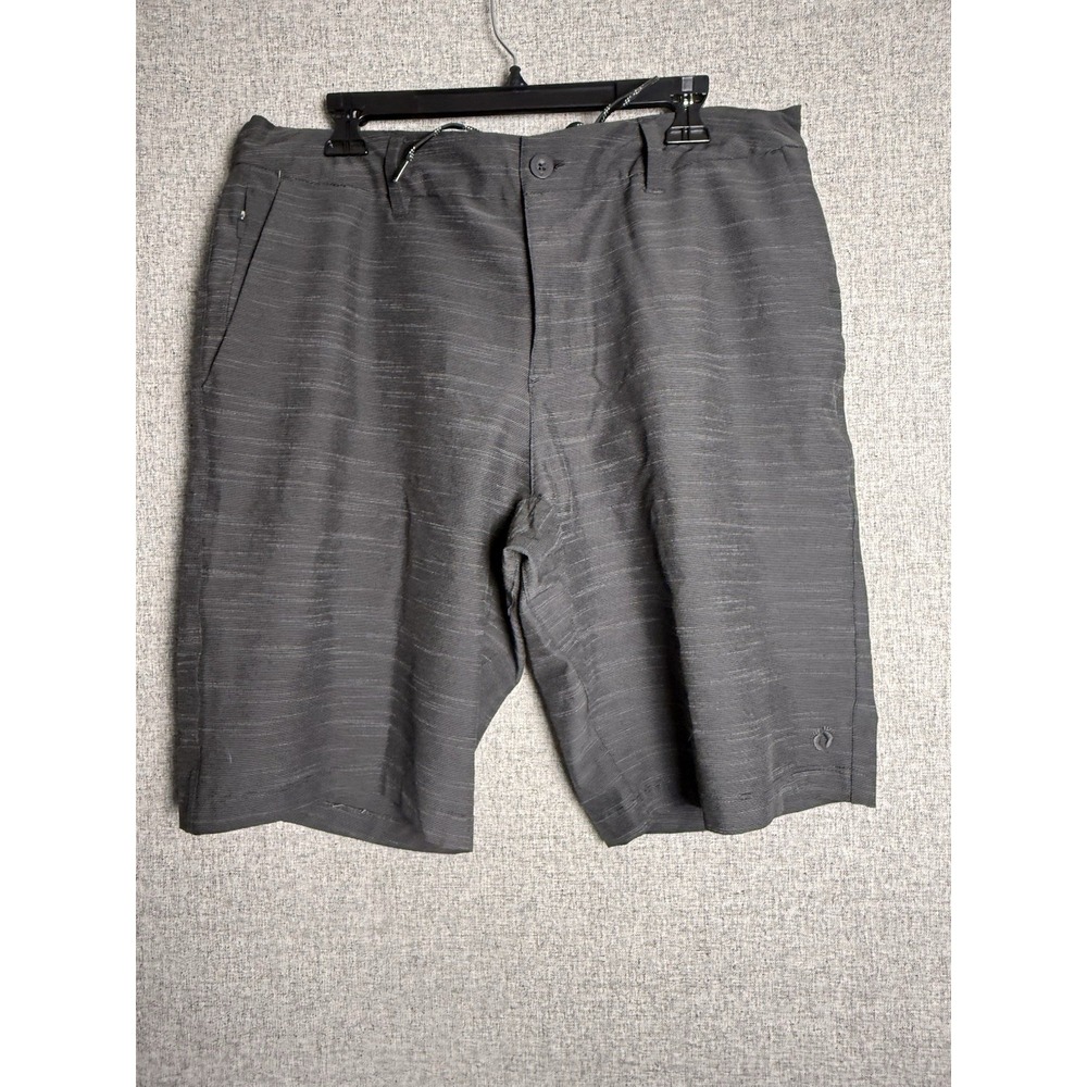 Hang Ten Board Quick Dry Lightweight Unlined Shorts Dark Gray Slash Pockets 36 M